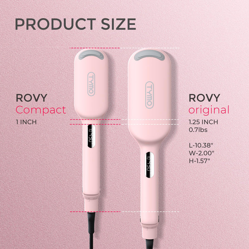 TYMO ROVY Hair Waver Curling Iron, 3-Barrel Ionic Hair Curler with 9 Heat Settings, Beach Waves Crimper for Women, Travel-Friendly, Anti-Scald, Fast Heating, Easy to Use, Pink, 1 inch 🍁 All In One Marketplace Canada