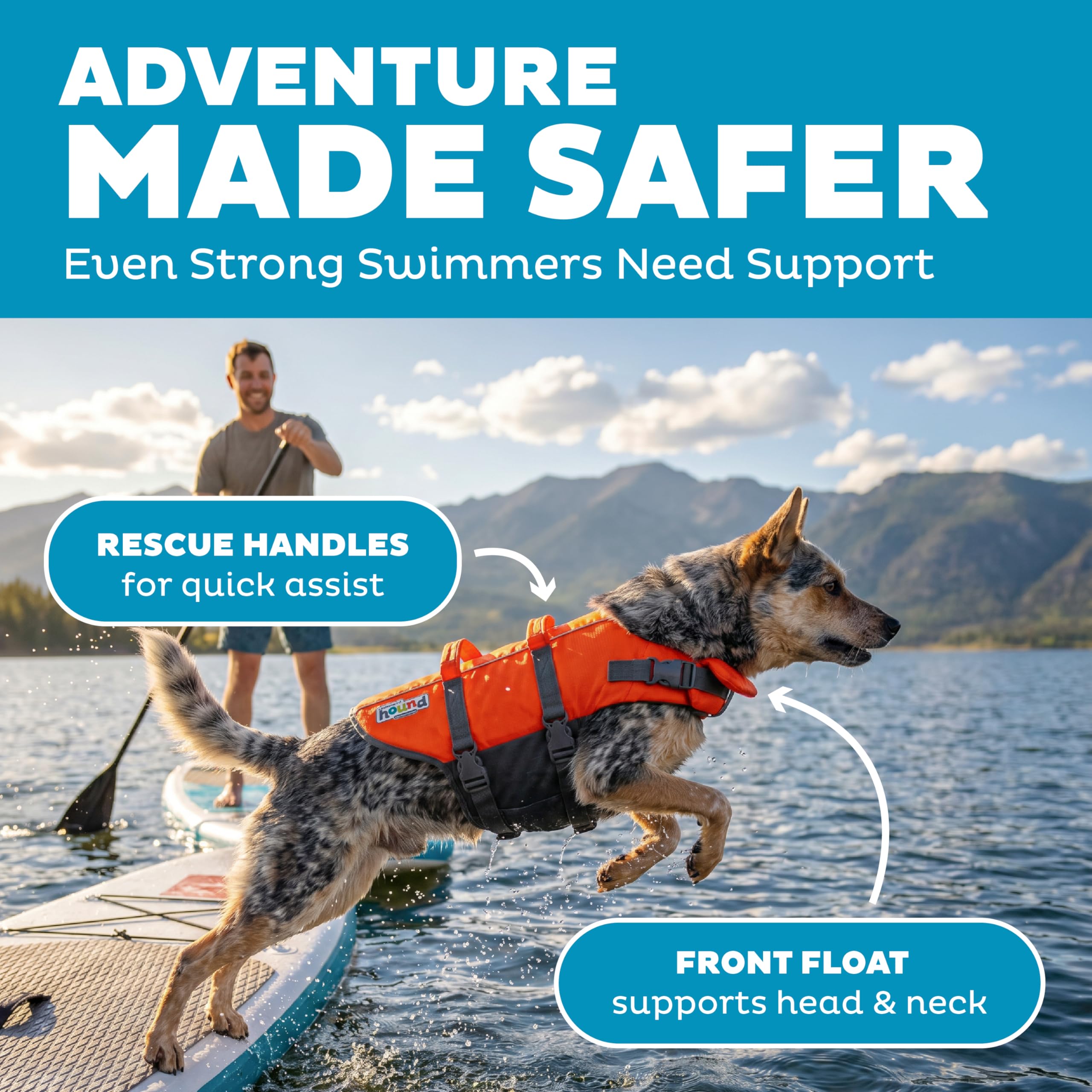 Outward Hound Granby Splash Orange Dog Life Jacket, Medium 🍁 All In One Marketplace Canada