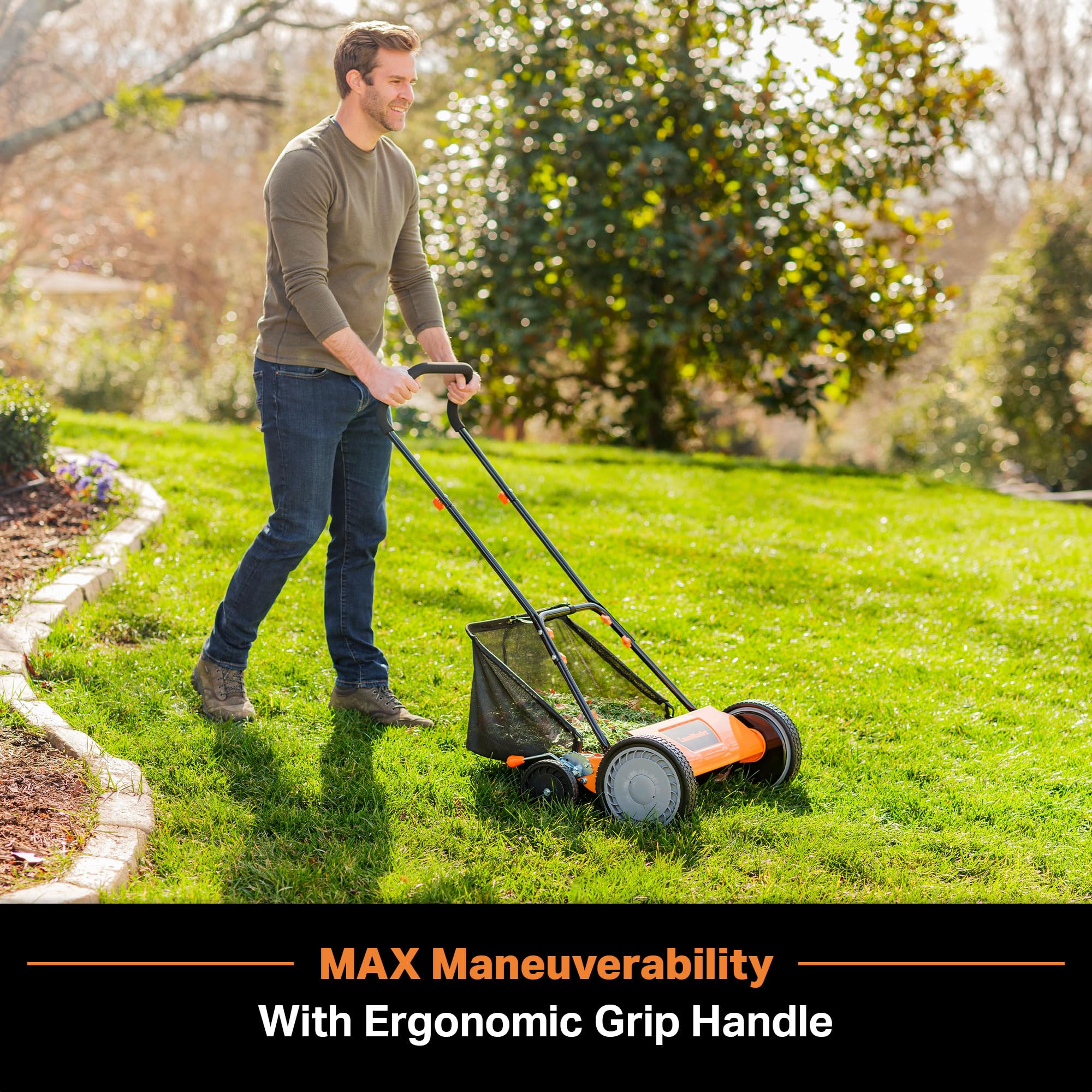 LawnMaster LMRM1801 Push Reel Lawn Mower 18-Inch 5-Blade 🍁 All In One Marketplace Canada