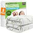 Utopia Bedding Waterproof Mattress Protector Twin Size, Bamboo Viscose Mattress Cover 200 GSM, Fits 15 Inches Deep, Breathable, Fitted Style with Stretchable Pockets (Pack of 2) 🍁 All In One Marketplace Canada