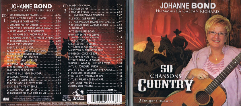 Johanne Bond - Hommage a Geatan Richard, 50 Chansons Country (2 Disques)