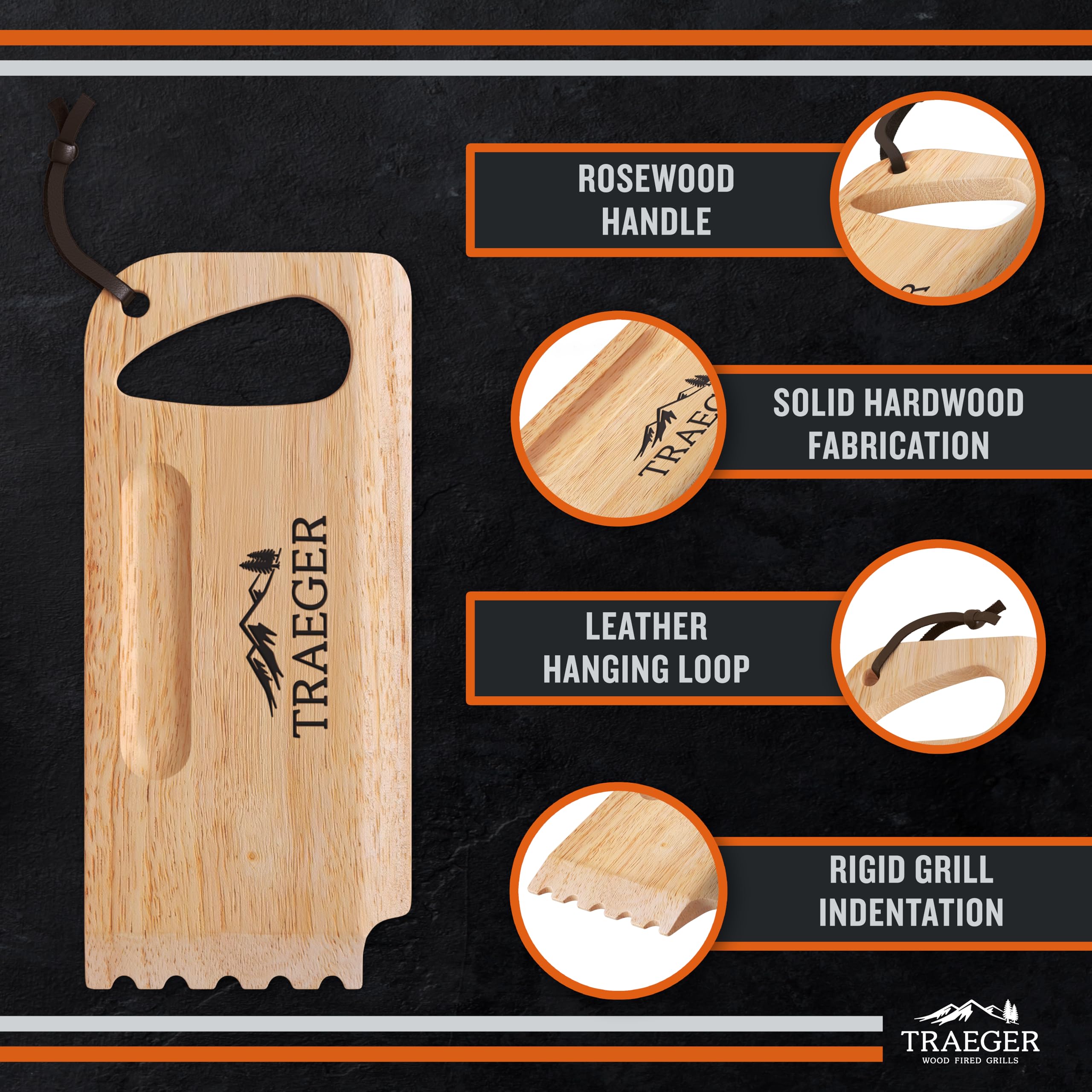 Traeger BAC454 Wooden Scape Grill Scraper, Wood 🍁 All In One Marketplace Canada