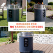 Ninja Fireside360 Smokeless Outdoor Fire Pit & Patio Heater – 3 Modes (Flame, Heat, Both), 80,000 BTUs, Propane Powered, Weather-Resistant, Hassle-Free Dial Control, OF101C (Canadian Version) 🍁 All In One Marketplace Canada