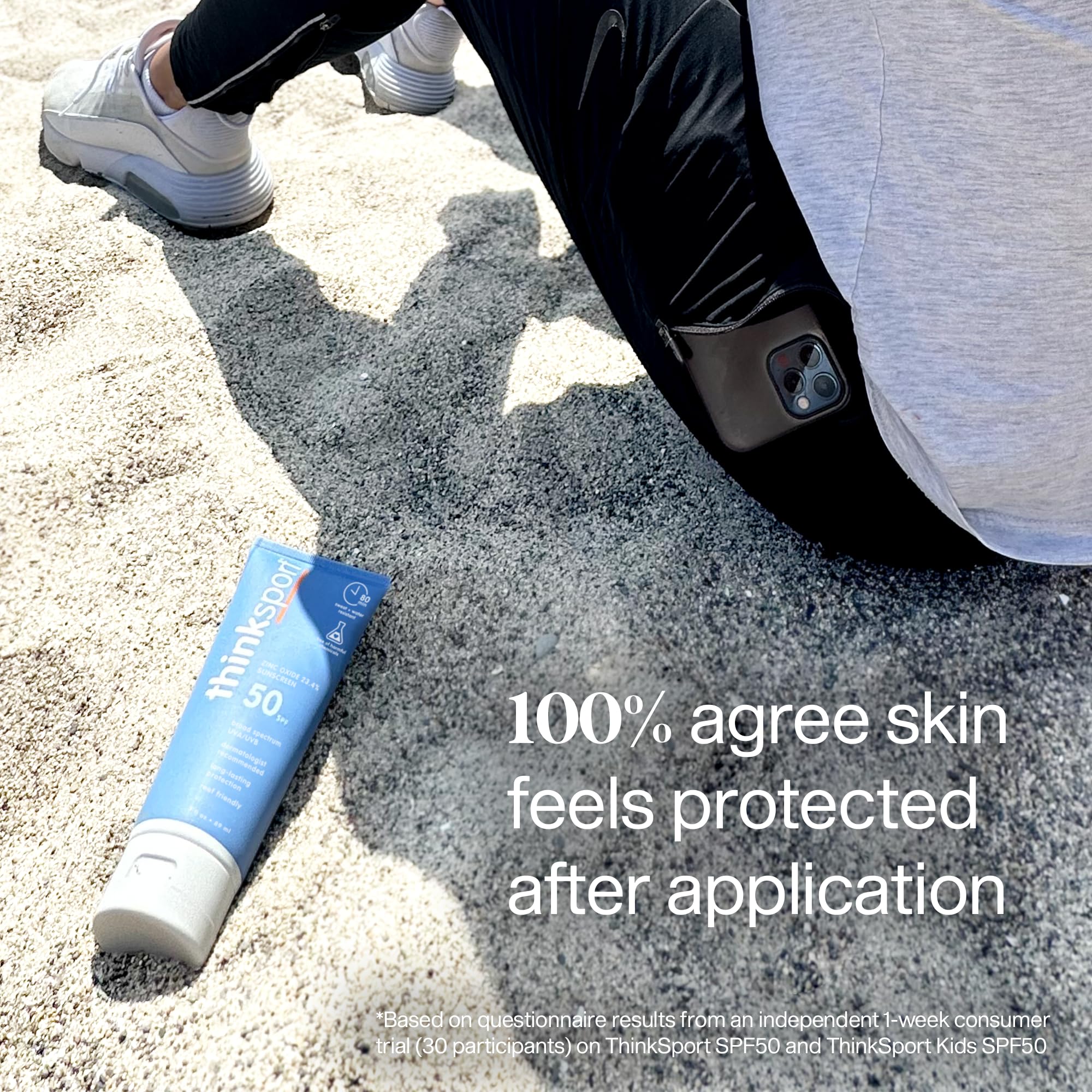 Thinksport SPF 50+ Mineral Sunscreen Lotion, 3oz , White 🍁 All In One Marketplace Canada