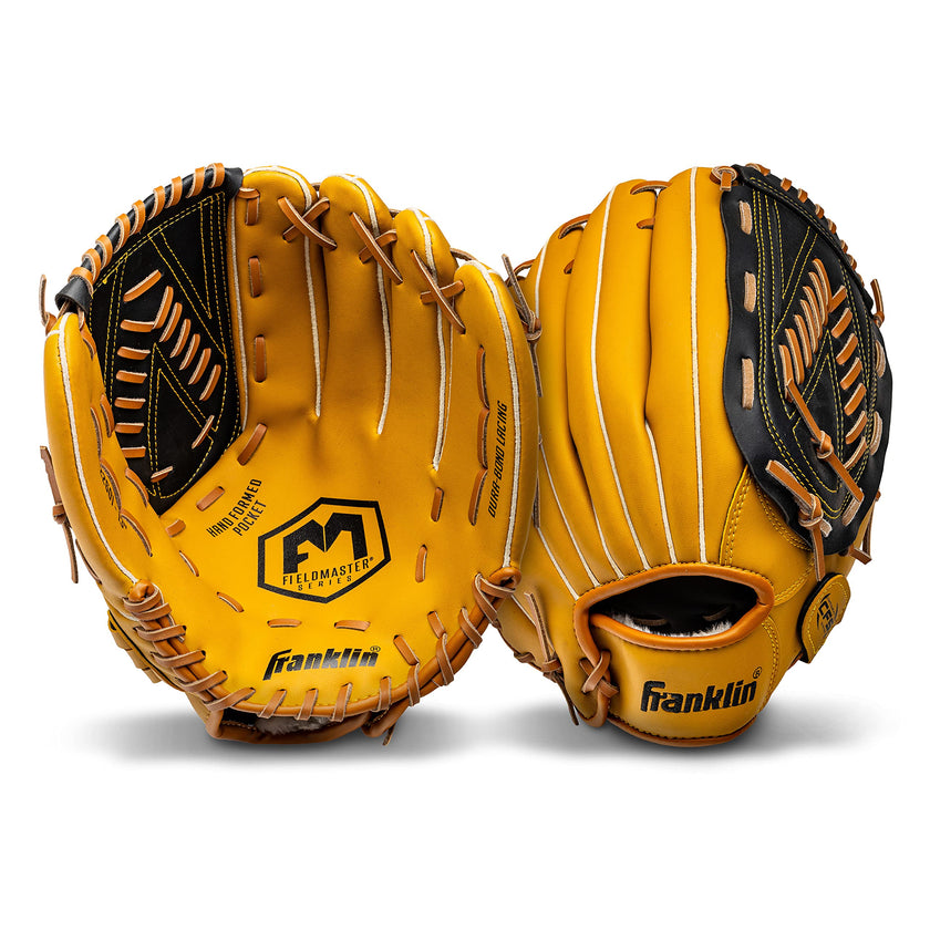 Franklin Sports Baseball and Softball Glove - Fieldmaster Adult + Youth Baseball Gloves - Men's + Women's Infield + Outfield Mitt - Right Hand Throw - 13