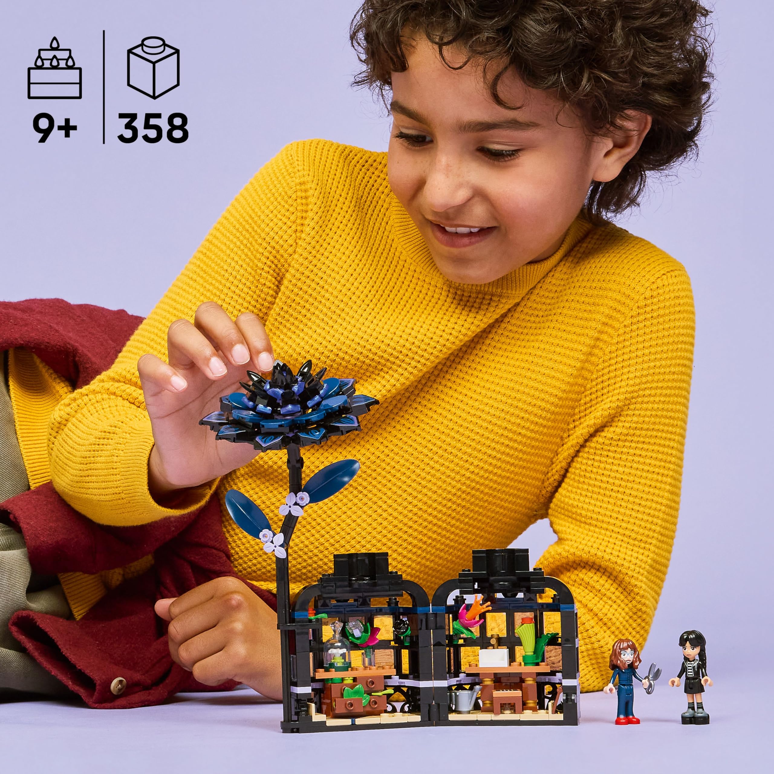 LEGO Wednesday Black Dahlia Flower Building Toy - Pretend Play Set for Girls & Boys, Ages 9+ - with Wednesday Addams & Professor Minidolls - Building Blocks for Kids - Gift Idea for Birthdays - 76784 🍁 All In One Marketplace Canada