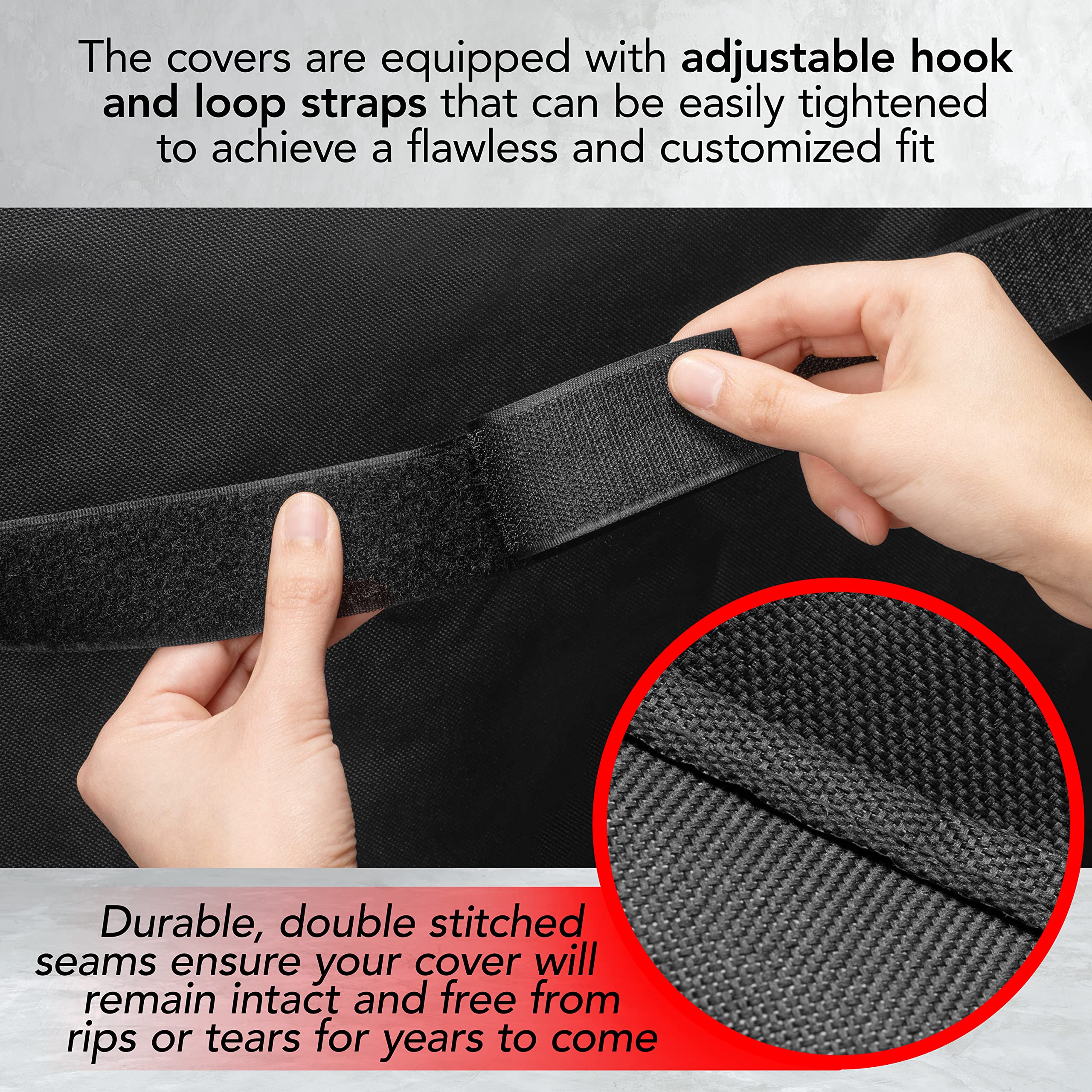 GrillTough Heavy Duty BBQ Grill Cover for Outdoor Grill, 58 Inch – Waterproof, Weather Resistant, UV & Fade Resistant with Fastening Straps – Gas Grill Cover for Weber, Genesis, Charbroil, etc. Black 🍁 All In One Marketplace Canada