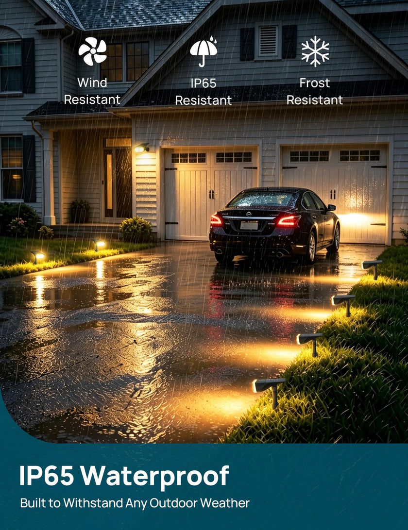 Linkind Solar Lights Outdoor Waterproof IP67, StarRay Dusk-to-Dawn Outdoor Solar Lights, 3 Lighting Modes Solar Spot Lights Outdoor for Garden, Yard, Landscape (Warm White, 4 Pack) 🍁 All In One Marketplace Canada