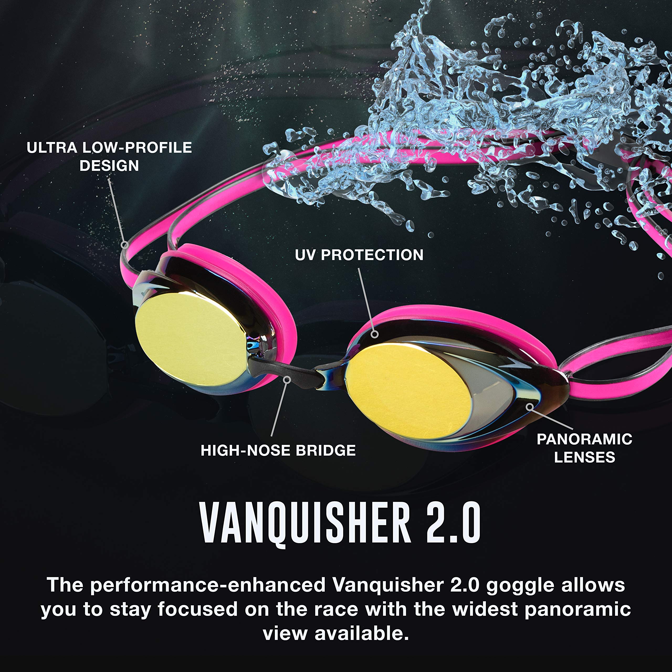 Speedo Women's Swim Goggles Mirrored Vanquisher 2.0 - Royal blue, One Size 🍁 All In One Marketplace Canada