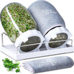 Sun & Sprouts The Original Complete Sprouting Kit - 2 Large Wide-Mouth Mason Jars, Premium Screen lids, Blackout Sleeves, Tray, Sprouter Stand - for Growing Broccoli, Mung Bean, Alfalfa from Seed 🍁 All In One Marketplace Canada