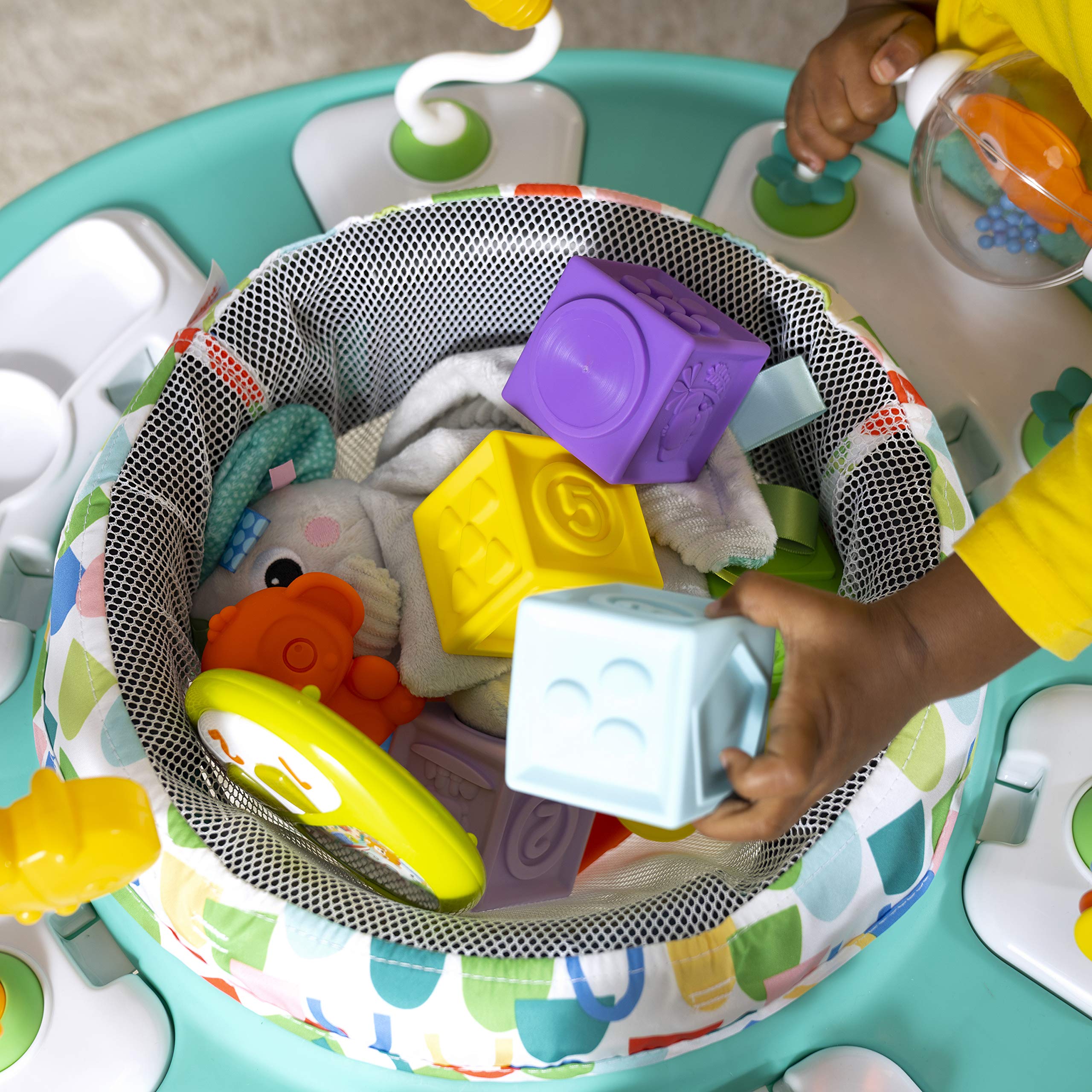 Bright Starts Bounce Bounce Baby 2-in-1 Activity Center Jumper & Table - Playful Pond (Green), 6 Months+ 🍁 All In One Marketplace Canada