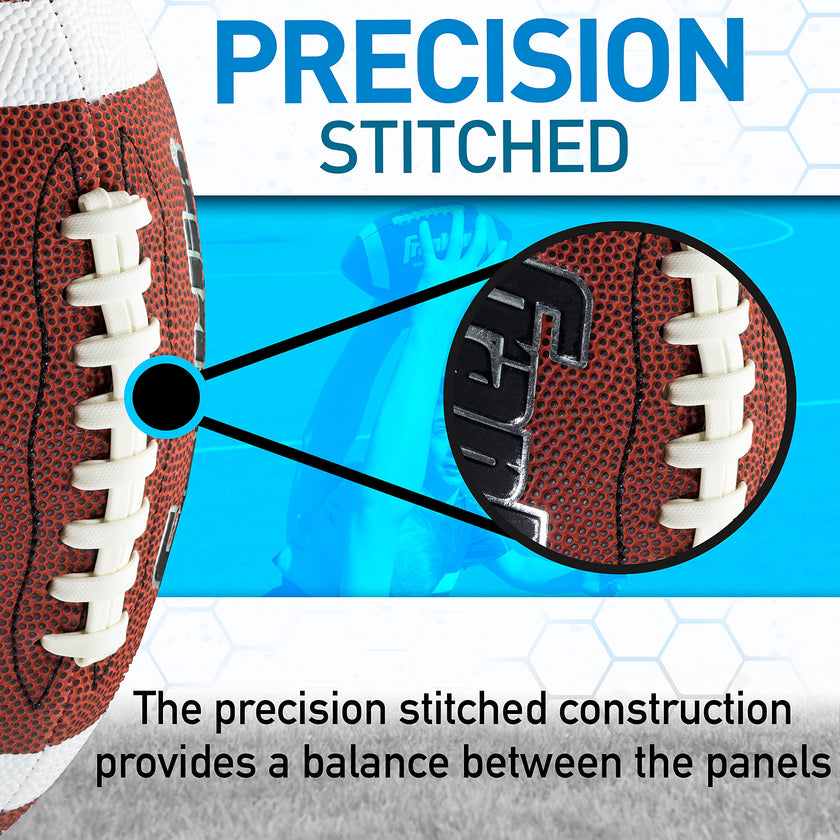 Franklin Sports Official Size Football - All-Weather 1000 Regulation Outdoor Football - Synthetic Leather Adult Size Football - Extra Grip Official Size Football - Brown + White 🍁 All In One Marketplace Canada