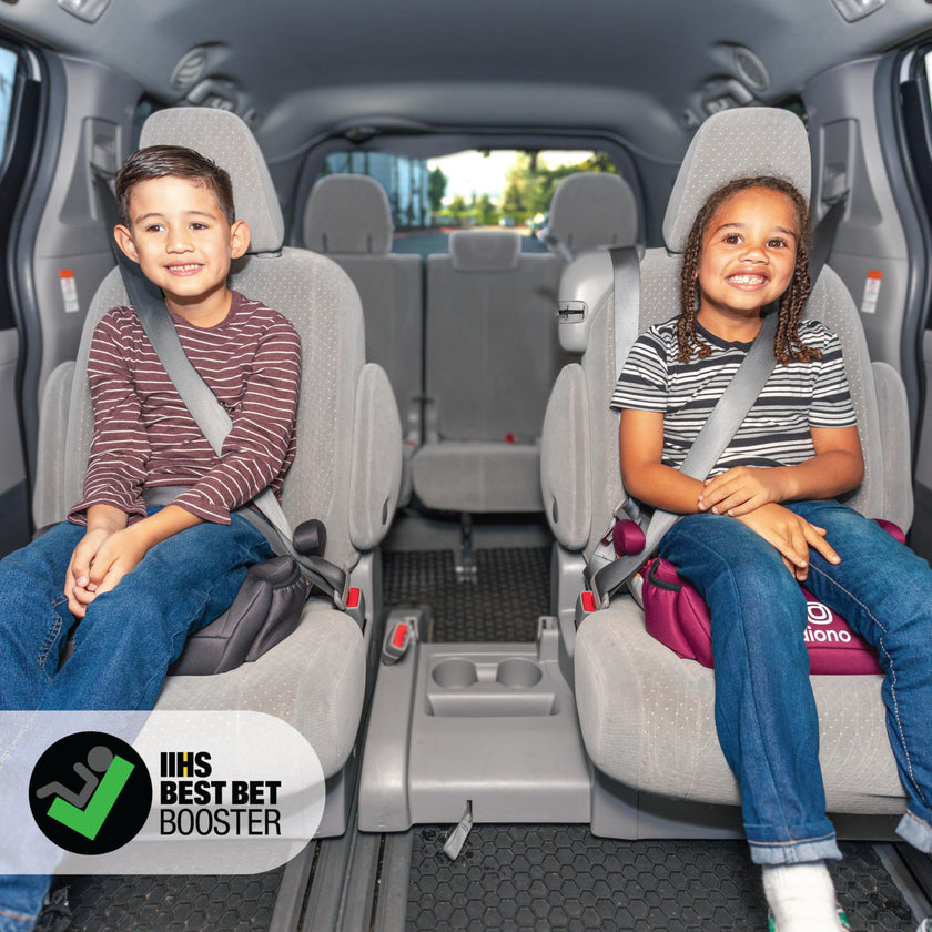 Diono Solana 2022, No Latch, Pack of 2 Backless Booster Car Seats, Lightweight, Machine Washable Covers, Cup Holders, Pink 🍁 All In One Marketplace Canada