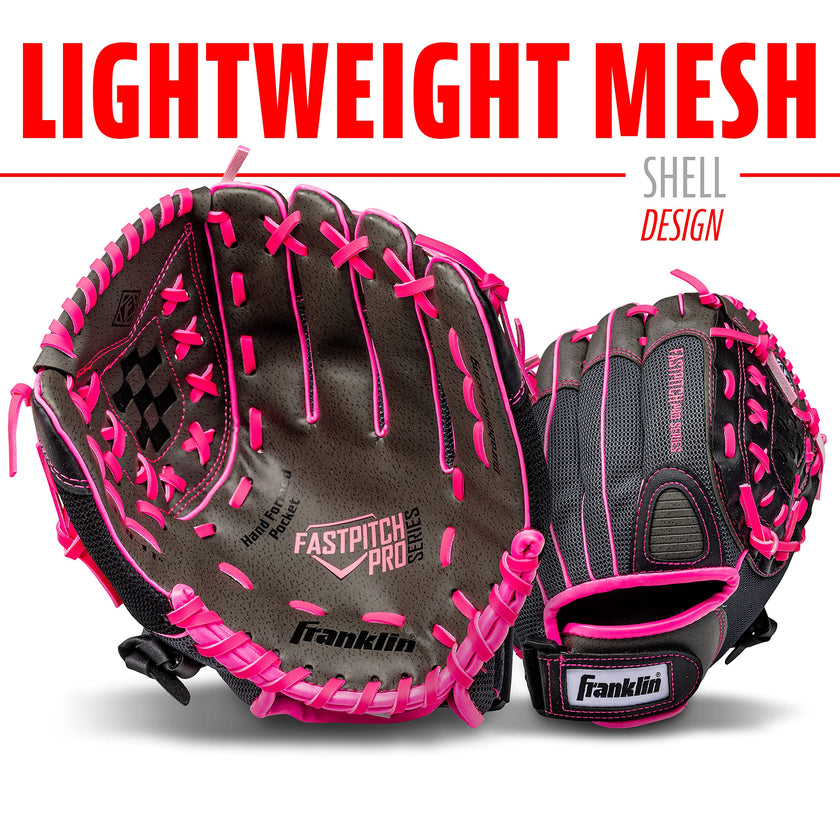 Franklin Sports Softball Glove - Left and Right Handed Softball Fielding Glove - Windmill Fastpitch Pro Series - Adult and Youth Fielding Glove - 12 Inch Right Hand Throw - Pink 🍁 All In One Marketplace Canada