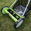 Greenworks 16-Inch Reel Lawn Mower with Grass Catcher 25052,Black/Green, 47