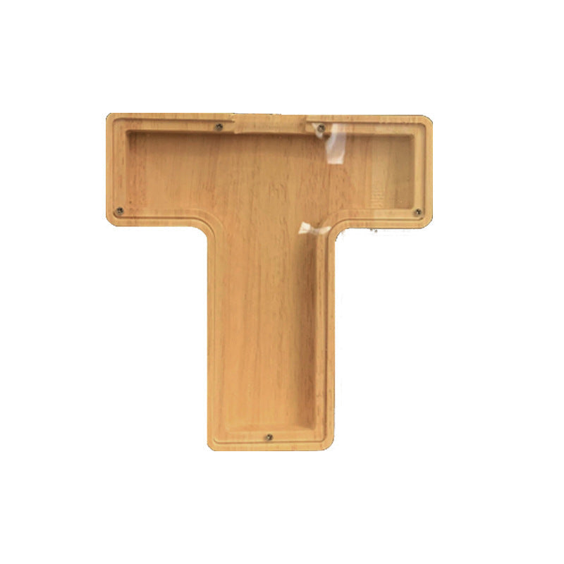 Wooden Animal & Alphabet Piggy Bank – Kids Holiday Gift, A–Z & Animal Styles