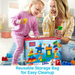 MEGA BLOKS First Builders Toddler Blocks Toys Set, Deluxe Building Bag with 150 Pieces and Storage, Blue, Ages 1+ Years 🍁 All In One Marketplace Canada