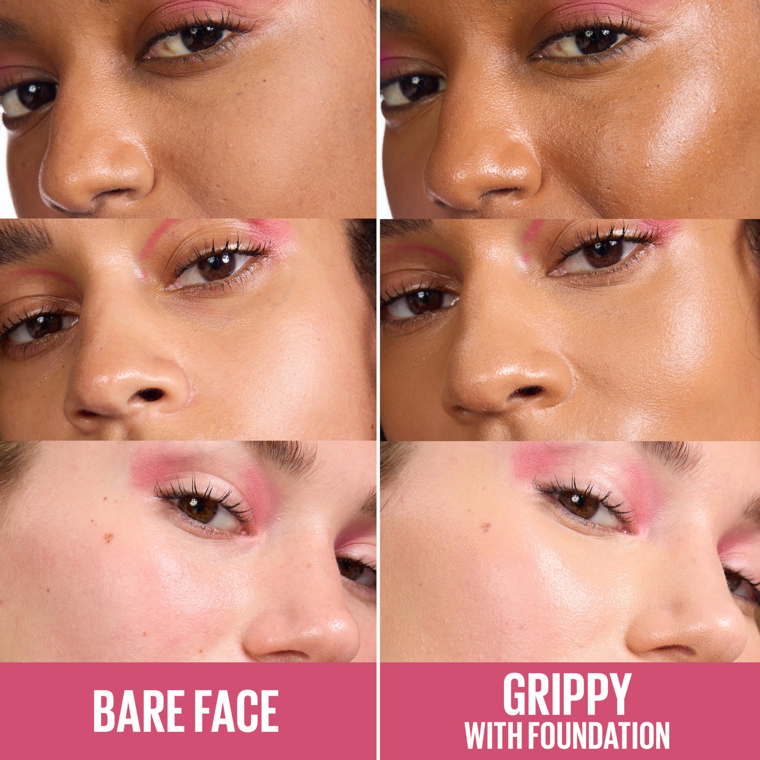 Maybelline Grippy Serum Primer, Hydrating Makeup Primer with 2% Niacinamide For Up To 24HR Make Up Wear, Glides Like Serum, Plumped Skin Look, Clear, 30 ml 🍁 All In One Marketplace Canada