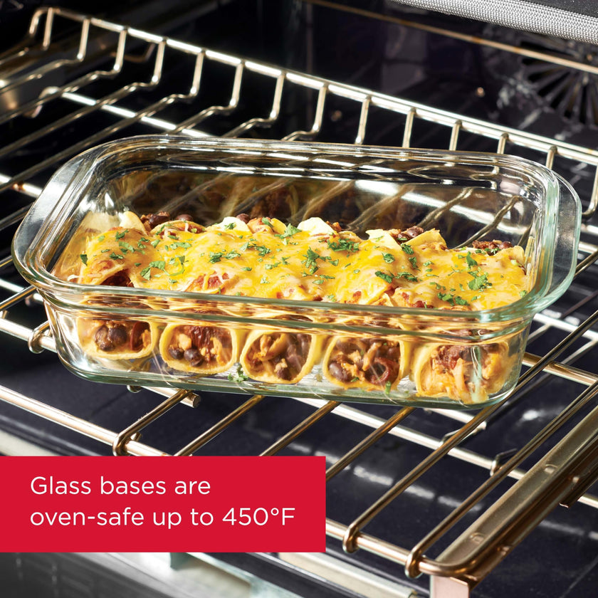 Rubbermaid 2118315 Brilliance Glass Storage 8-Cup Food Containers with Lids, 2-Pack (4 Pieces Total), BPA Free and Leak Proof, Large, Clear 🍁 All In One Marketplace Canada