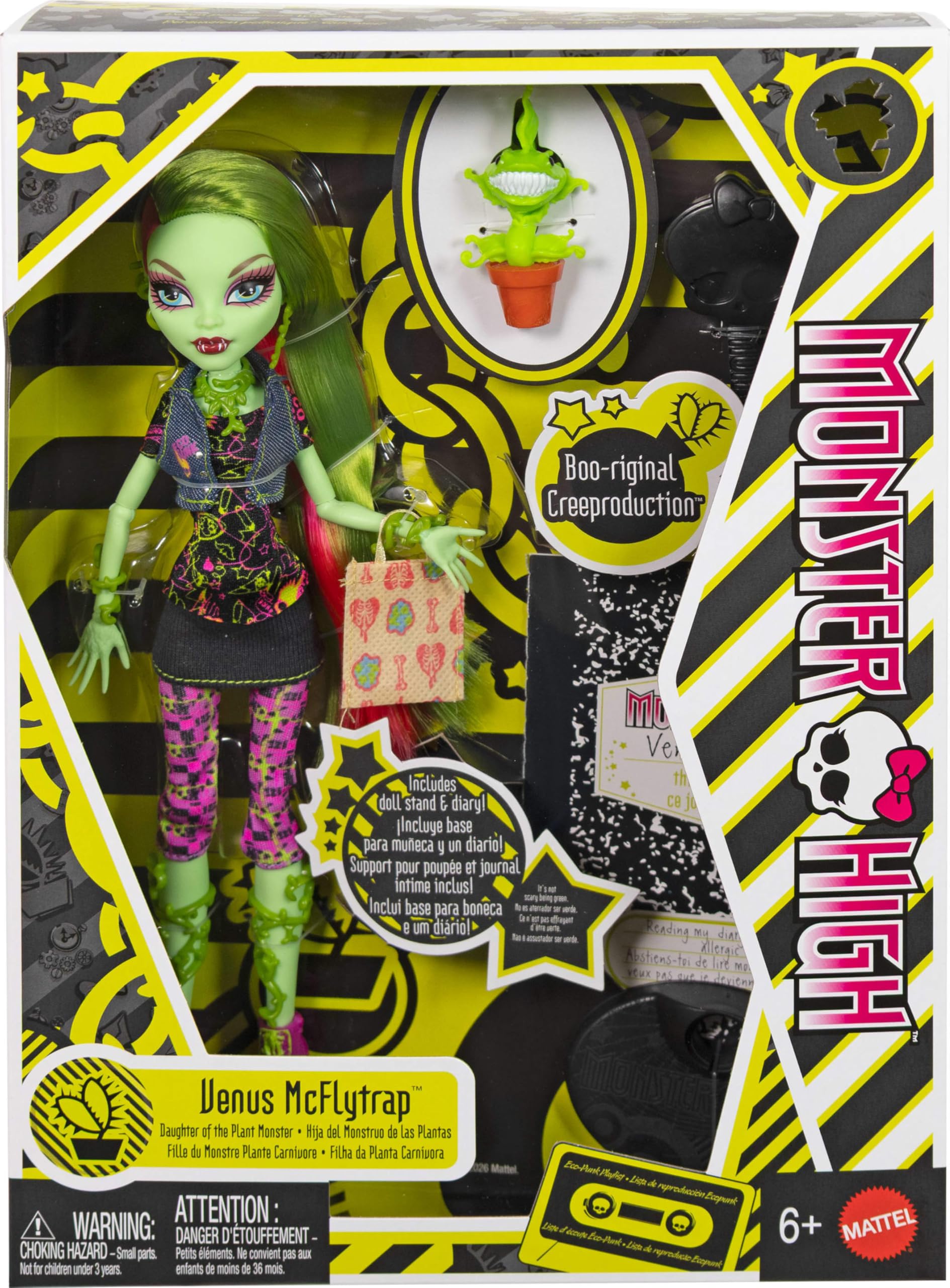 Monster High Boo-riginal Creeproduction Doll, Venus McFlytrap Collectible Reproduction with Doll Stand, Diary, and Pet Chewlian 🍁 All In One Marketplace Canada