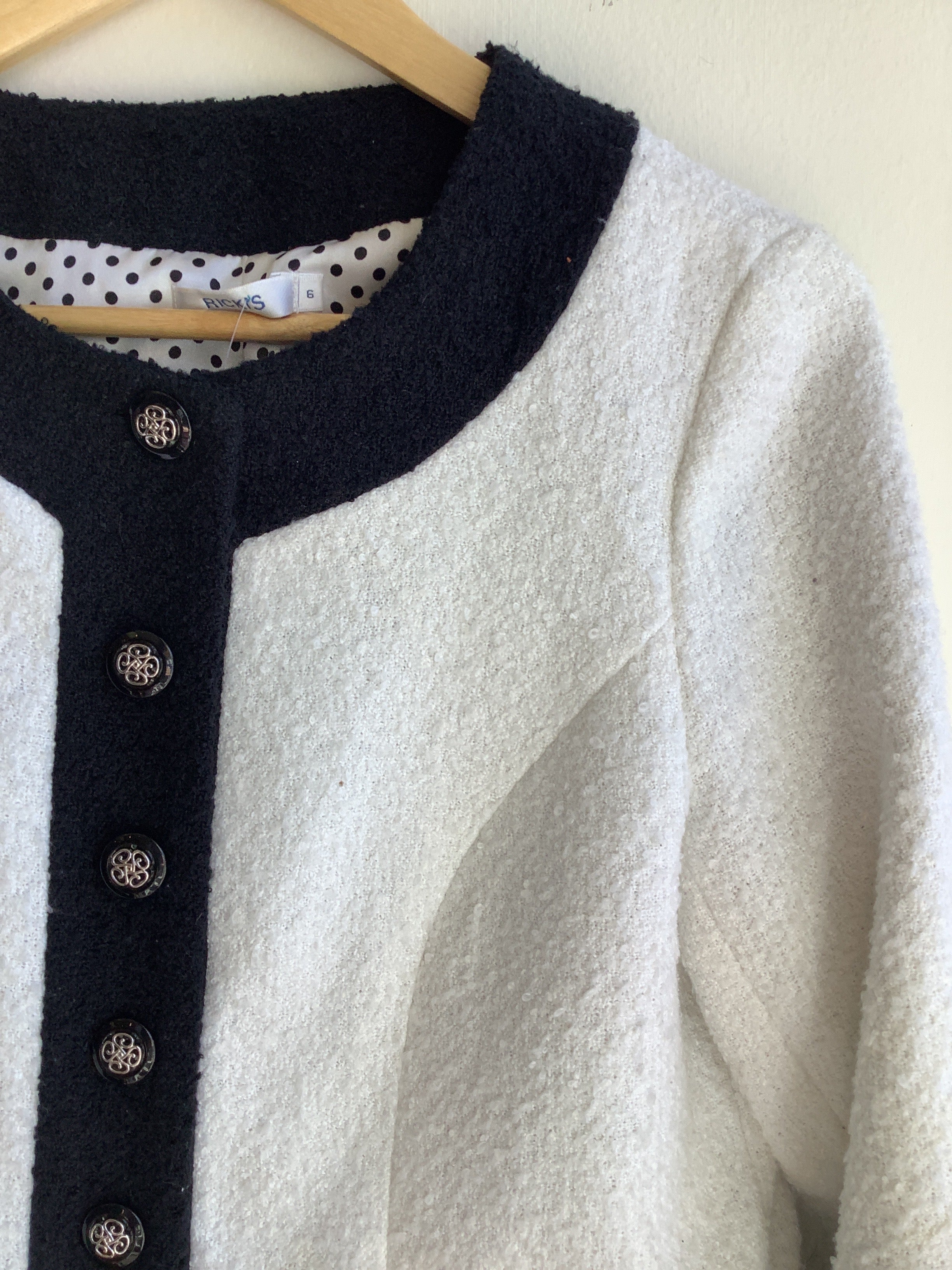 Ricki’s Black & White Cropped Jacket
