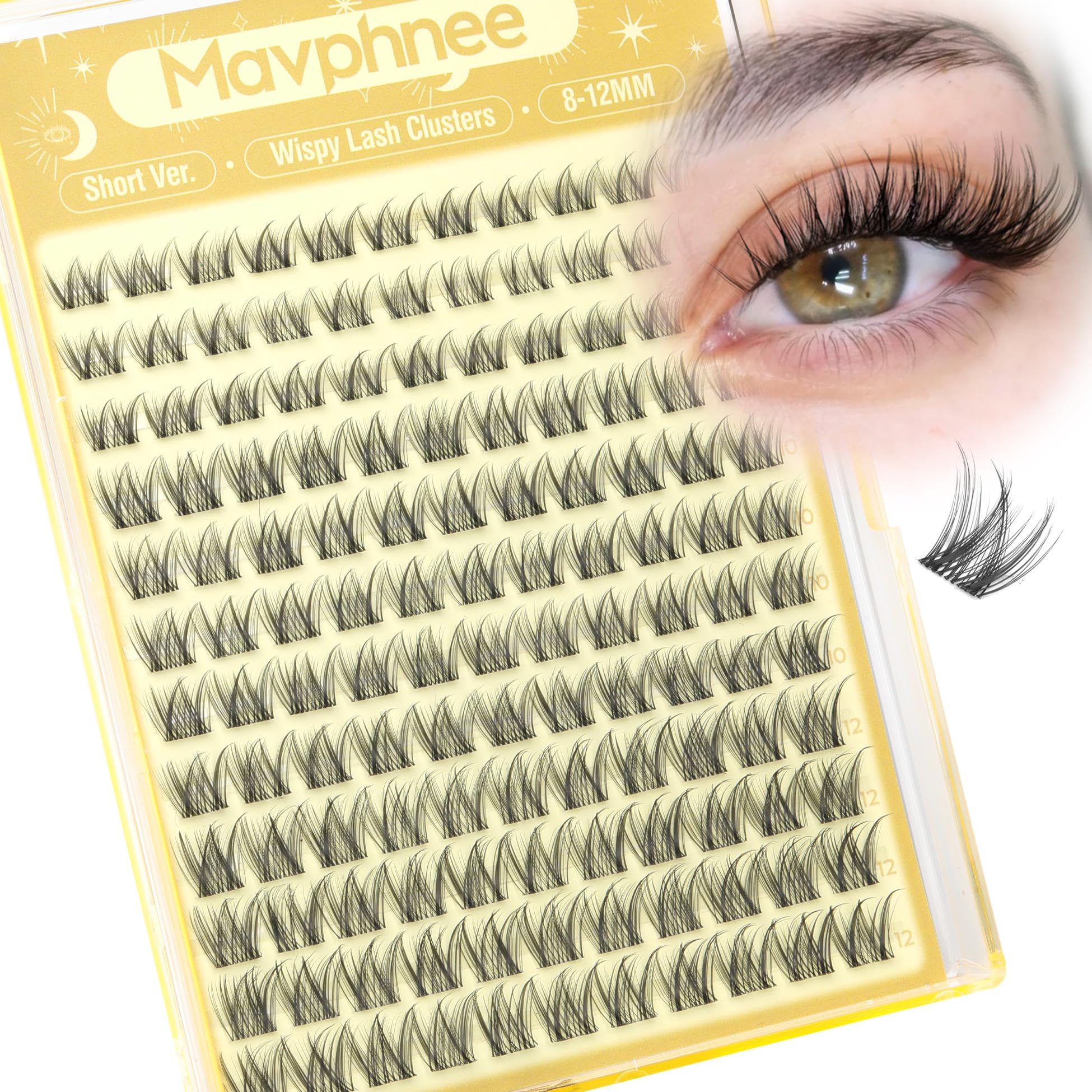 Lash Clusters Natural Eyelash Clusters 8-12MM Wispy Lash Extensions C Curve Individual Lashes Clear Band Cluster Lashes Clean Makeup DIY Lash Pack (Short Ver.) 🍁 All In One Marketplace Canada