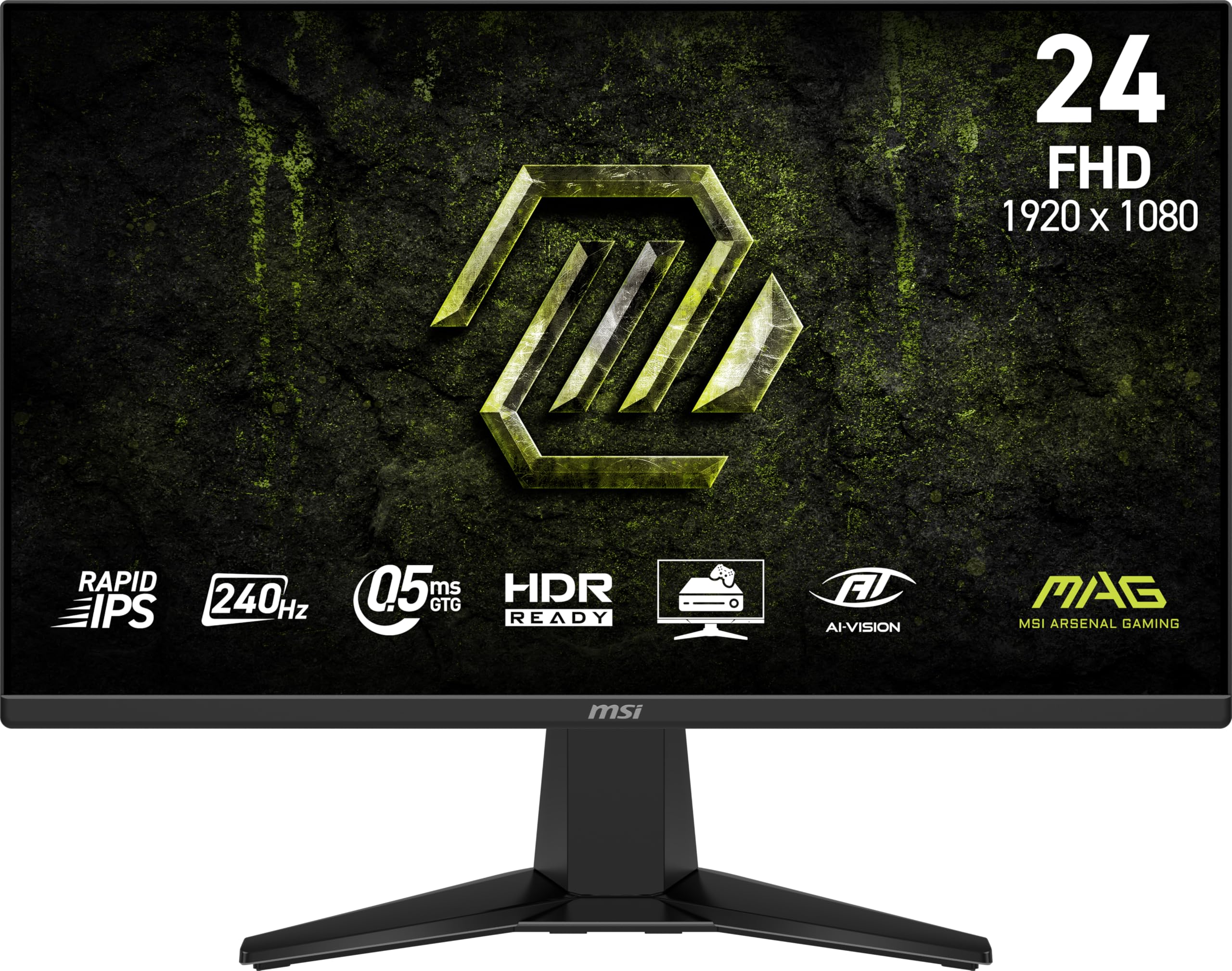 MSI MAG 245F X24 24-inch 1920 x 1080 (FHD) Gaming Monitor, 240Hz, FreeSync Premium, HDR Ready, HDMI, VGA Port, VESA Mountable, Tilt, 4-Side Slim Bezel, 0.5ms, Black 🍁 All In One Marketplace Canada