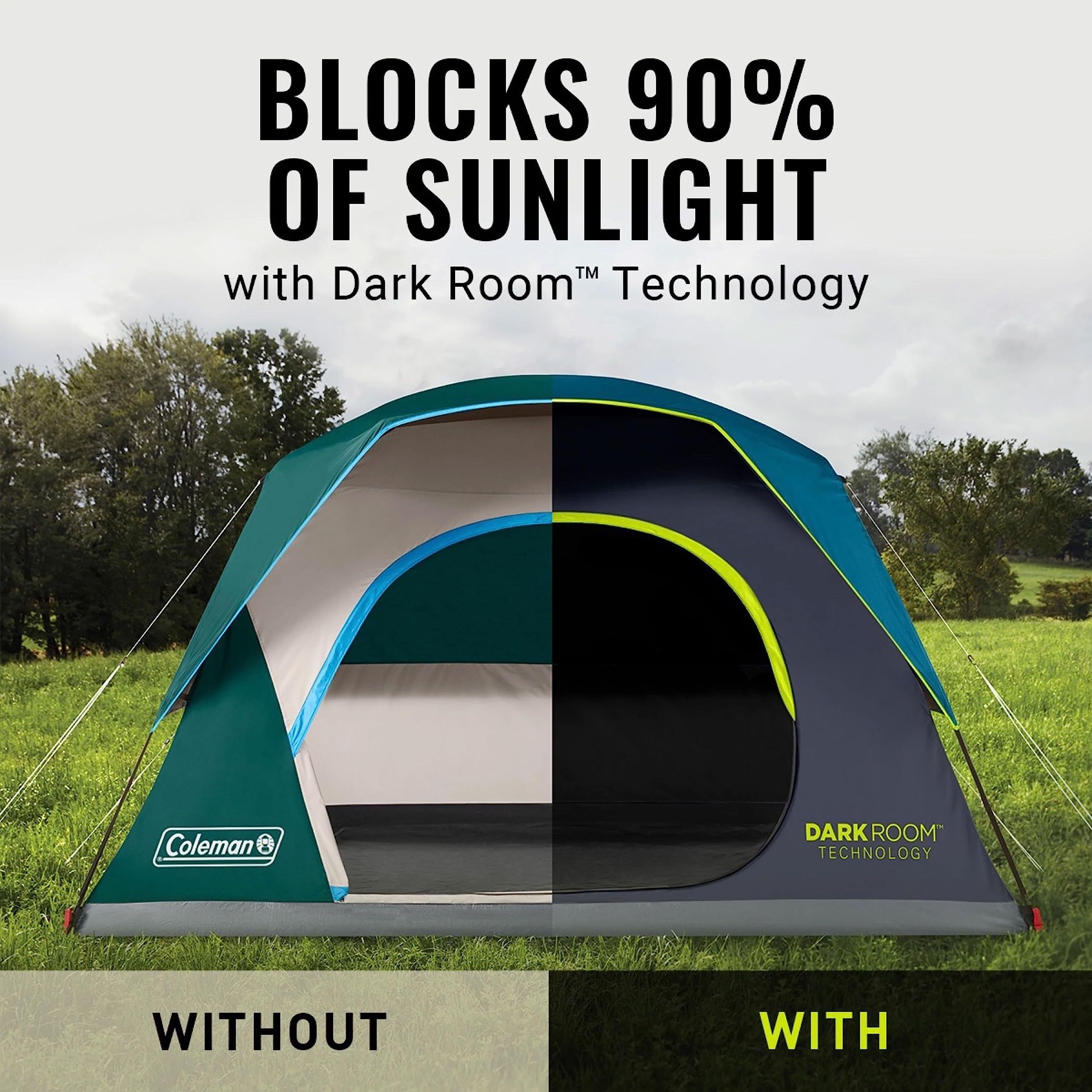 Coleman Skydome 4-Person Dark Room Camping Tent 🍁 All In One Marketplace Canada