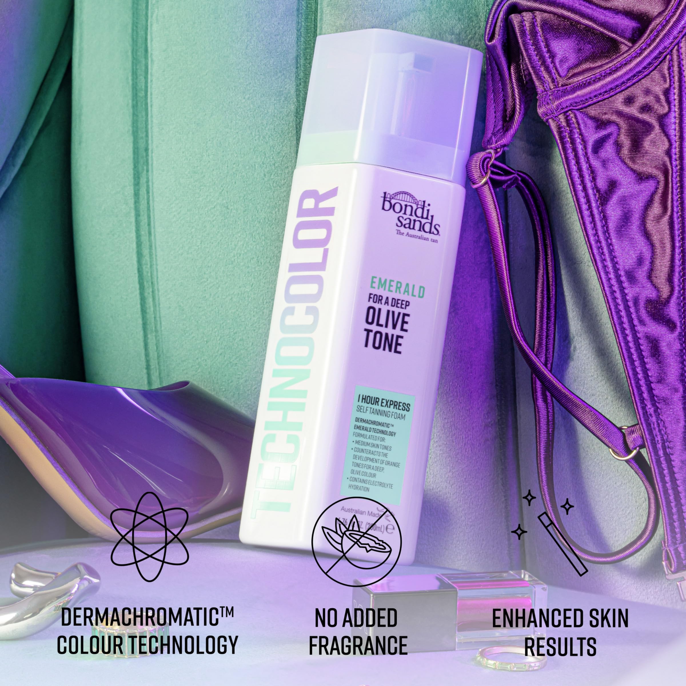 BONDI SANDS TECHNOCOLOR 1 HOUR EXPRESS SELF TANNING FOAM EMERALD 200mL (CANADA) 🍁 All In One Marketplace Canada
