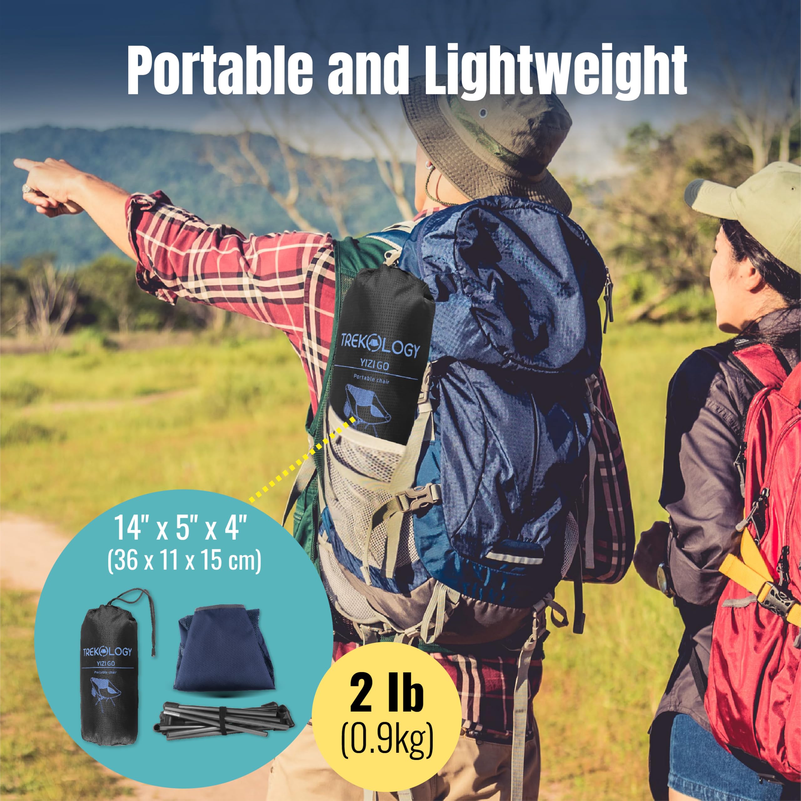TREKOLOGY lightweight Camping Chairs for Adults - Compact & Ultralight Portablefor for Outdoor Adventures, Hiking, Backpacking – Comfortable Chaise Camping Compacte & Durable YIZI GO Chaise de Camping 🍁 All In One Marketplace Canada