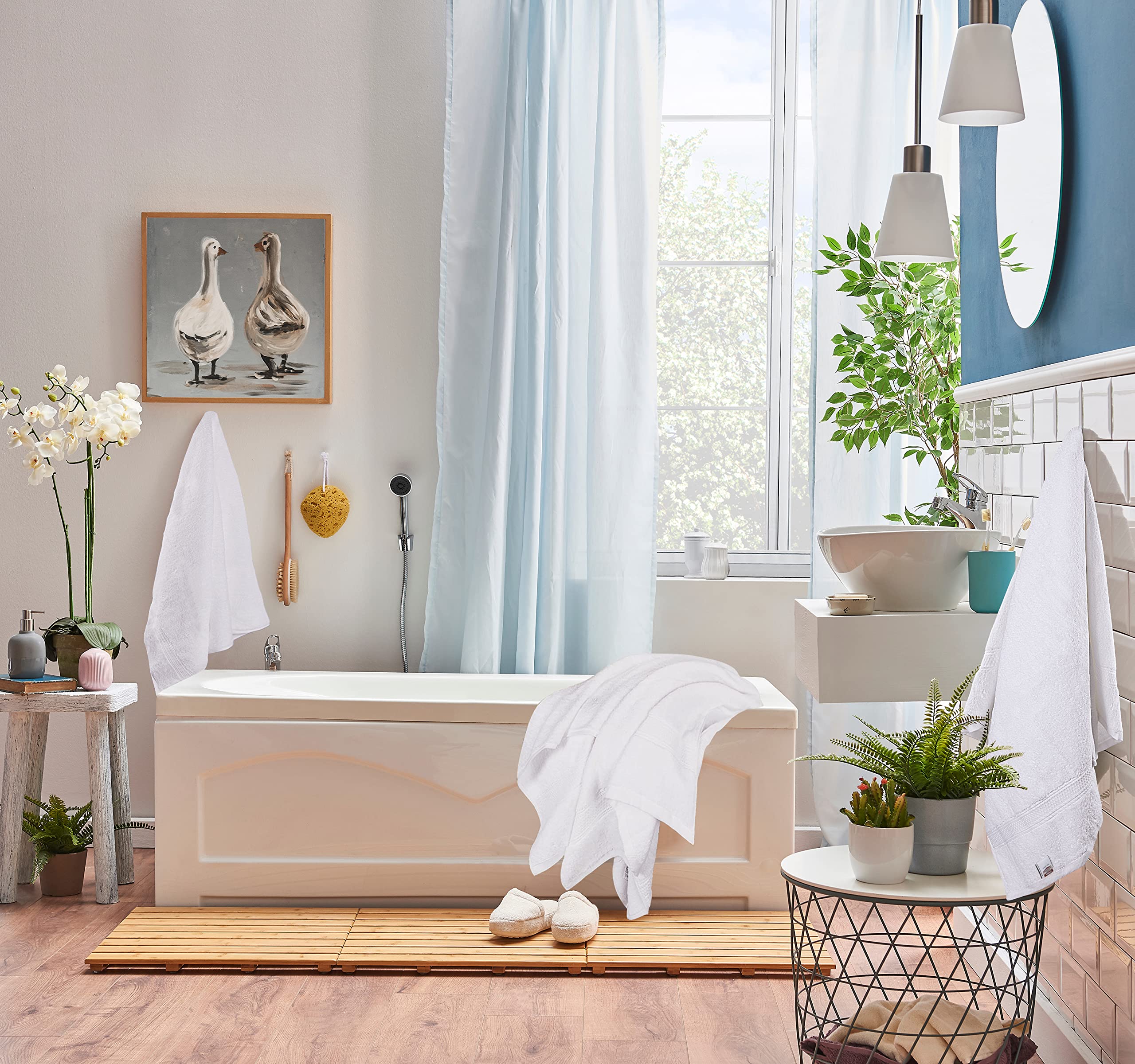 Utopia Towels 8 Piece Premium Towel Set, 2 Bath, 2 Hand, and 4 Wash Cloths, 600 GSM 100% Ring Spun Cotton Highly Absorbent Towels for Bathroom, Gym, Hotel, and Spa, White 🍁 All In One Marketplace Canada