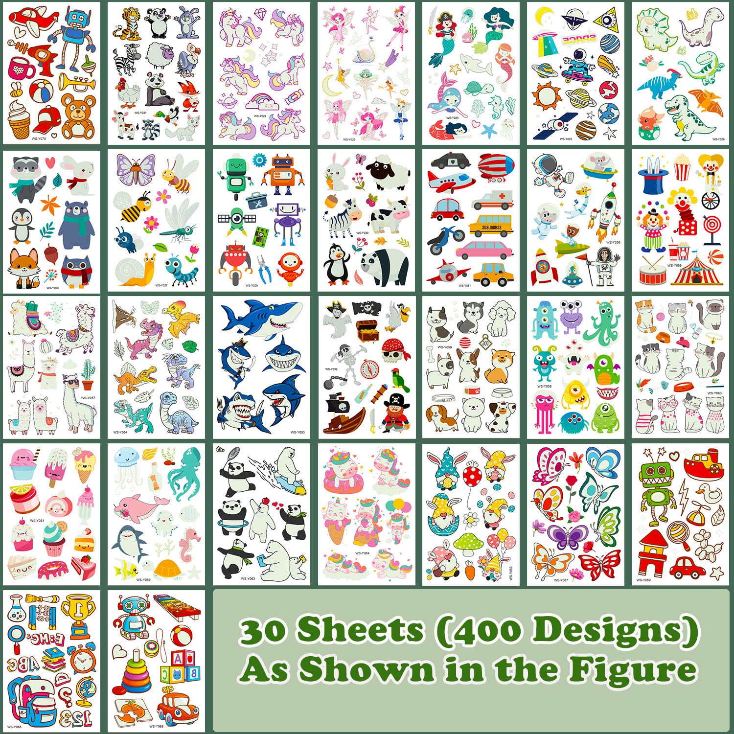 Temporary Tattoos Kids 400 Pcs Glow In The Dark Tattoos for Kids,Waterproof Skin Fake Tattoos Stickers for Boy and Girl,Luminous Kids Tattoos for Birthday Game Activities Holiday Party Favors etc 🍁 All In One Marketplace Canada