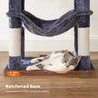 Feandrea Cat Tree Tower, 143 cm, 2 Perches, Hammock, Smoky Gray 🍁 All In One Marketplace Canada