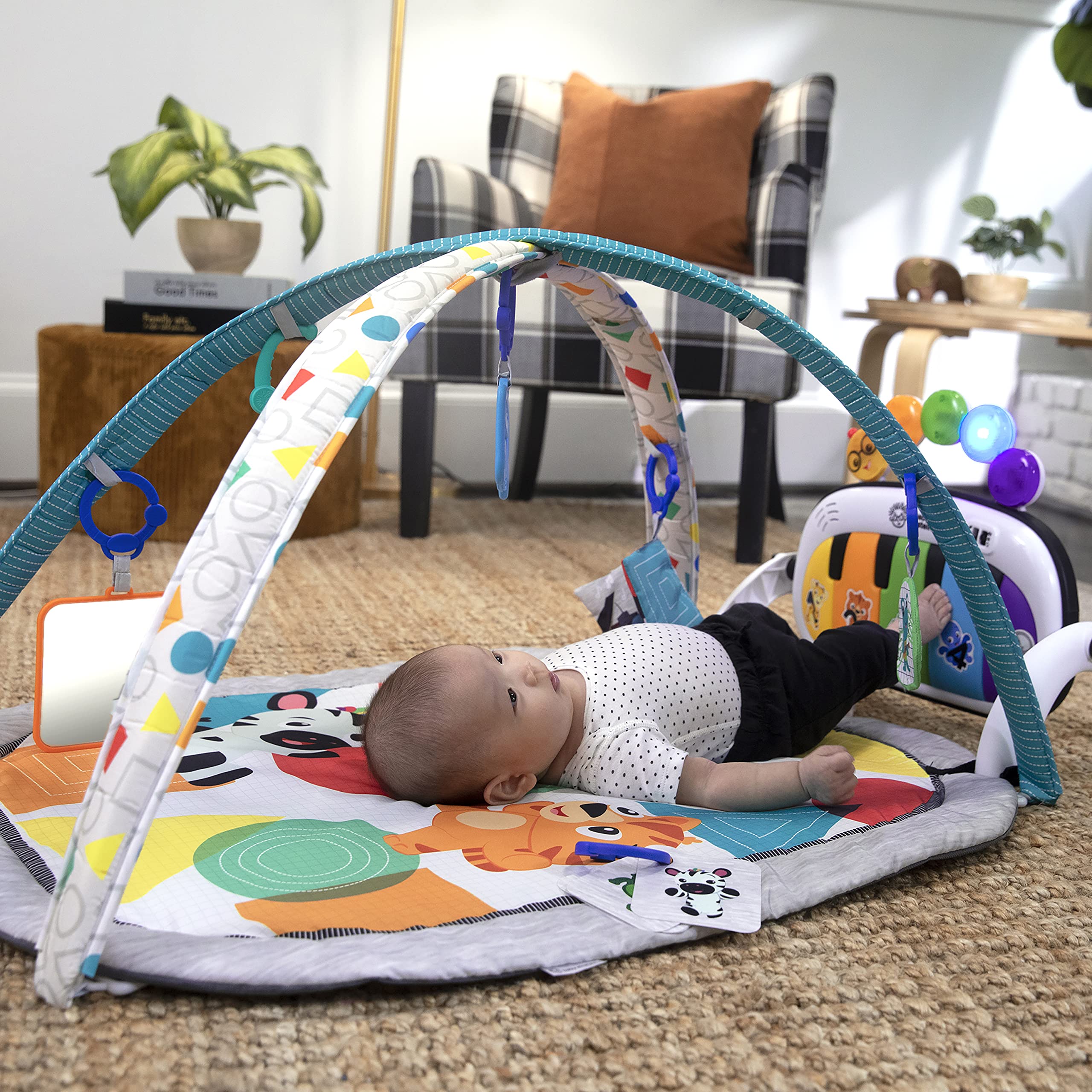 Baby Einstein 4-in-1 Kickin' Tunes Music and Language Play Gym and Piano Tummy Time Activity Mat 🍁 All In One Marketplace Canada