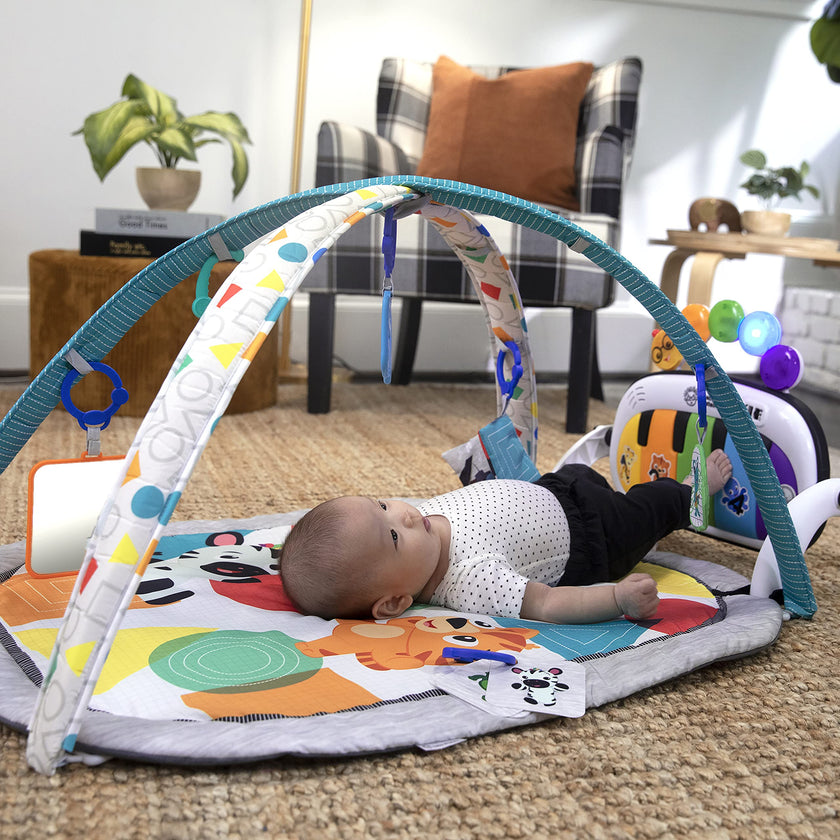 Baby Einstein 4-in-1 Kickin' Tunes Music and Language Play Gym and Piano Tummy Time Activity Mat 🍁 All In One Marketplace Canada