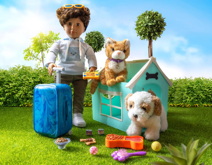 Our Generation Hop in Cat Carrier, Pet Care Playset for Doll Play, Plush 🍁 All In One Marketplace Canada