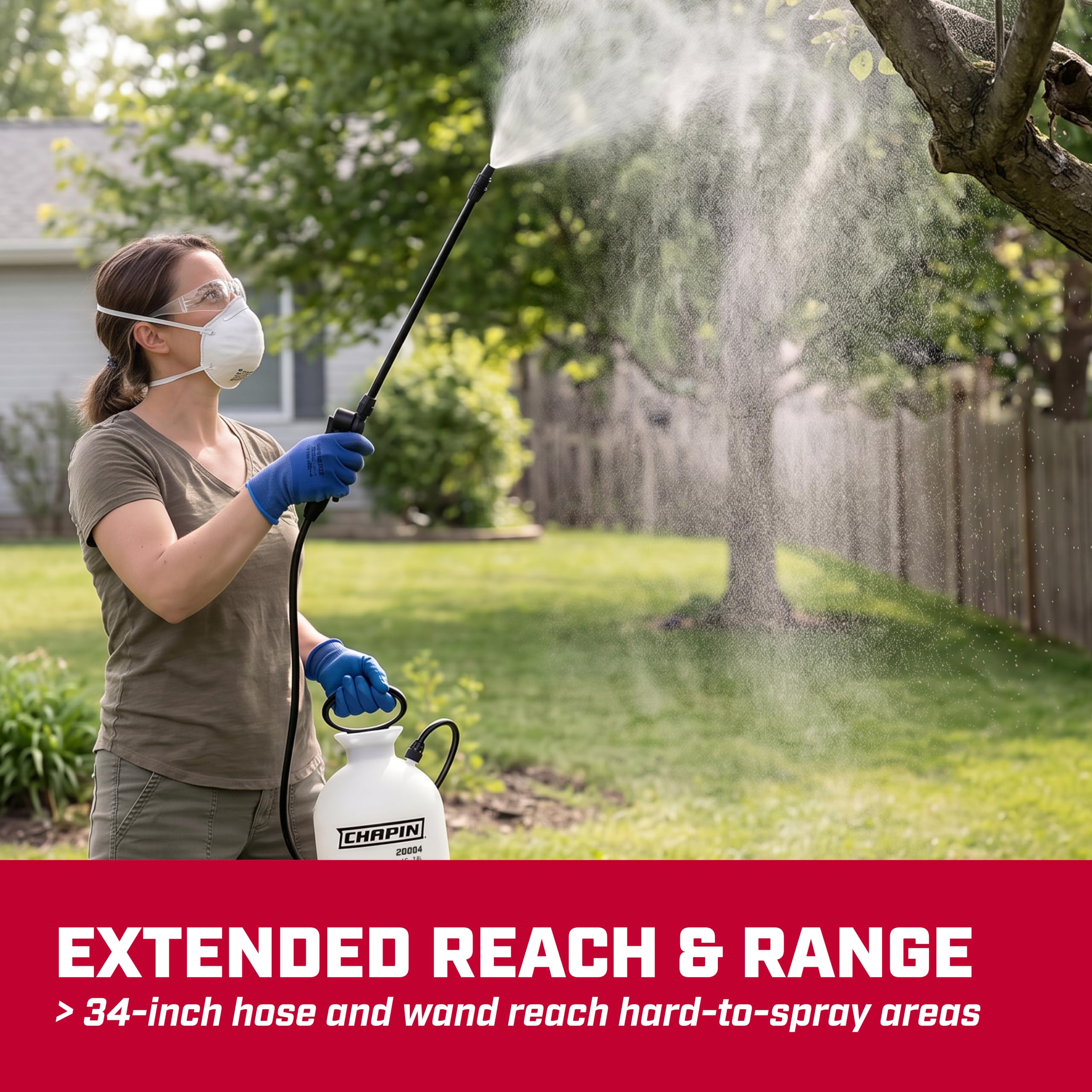 Chapin 20004 Sprayer Tank, Lawn and Garden, Hand Pump Pressured, Anti-Clog Filter, Adjustable Spray Nozzle, Spray Plants, Watering, Weeds, Fertilizer and Pests, White, 1 Gallon (4.5 Liters) 🍁 All In One Marketplace Canada