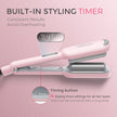 TYMO ROVY Hair Waver Curling Iron, 3-Barrel Ionic Hair Curler with 9 Heat Settings, Beach Waves Crimper for Women, Travel-Friendly, Anti-Scald, Fast Heating, Easy to Use, Pink, 1 inch 🍁 All In One Marketplace Canada