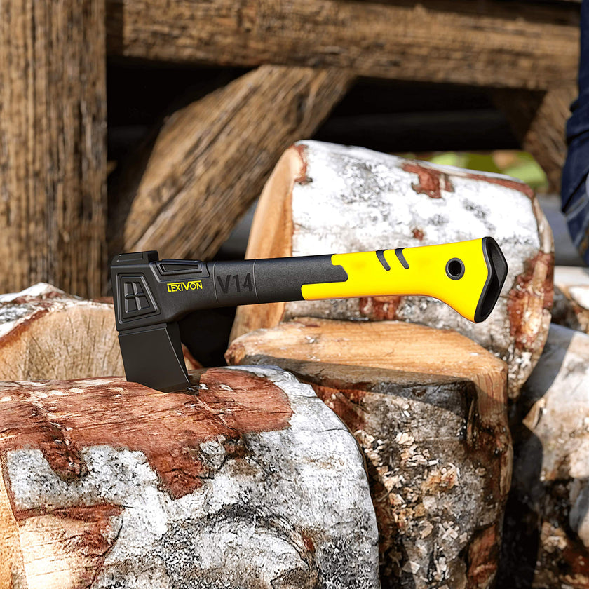 LEXIVON V14 Camping Hatchet, 14-Inch Axe | Ergonomic TPR Grip, Lightweight Fiber-Glass Composite Handle | Protective Carrying Sheath Included (LX-V14) 🍁 All In One Marketplace Canada