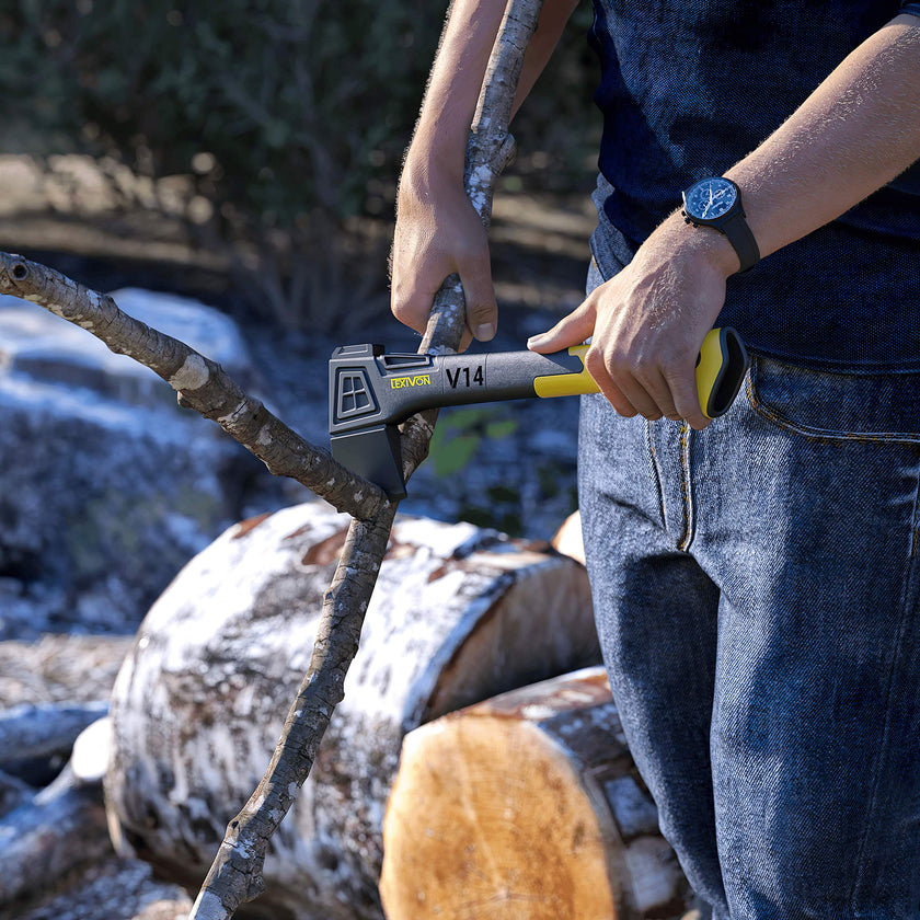LEXIVON V14 Camping Hatchet, 14-Inch Axe | Ergonomic TPR Grip, Lightweight Fiber-Glass Composite Handle | Protective Carrying Sheath Included (LX-V14) 🍁 All In One Marketplace Canada