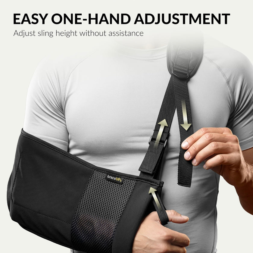 BraceUP Arm Sling for Shoulder Injury - Rotator Cuff Torn, Wrist and Elbow Surgery with Adjustable Padded Arm Support Strap 🍁 All In One Marketplace Canada