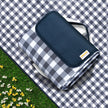 SAMSIER Large Outdoor Picnic Blankets Waterproof Foldable, Beach Blanket Sandproof Portable, Cute Picnic Mat Washable (Navy Blue, 60