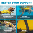 Outward Hound Granby Splash Dog Life Jacket with Handle, Reflective Floating Vest for Swimming & Boating, Maximum Buoyancy, All Skill Levels, Large Dogs (28–32