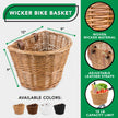 ProSource Wicker Bike Basket Front Cargo for Women and Men, Fits Most Bicycles, Beach Cruisers, Stationary Equipment, and Ebikes, Light Brown 🍁 All In One Marketplace Canada