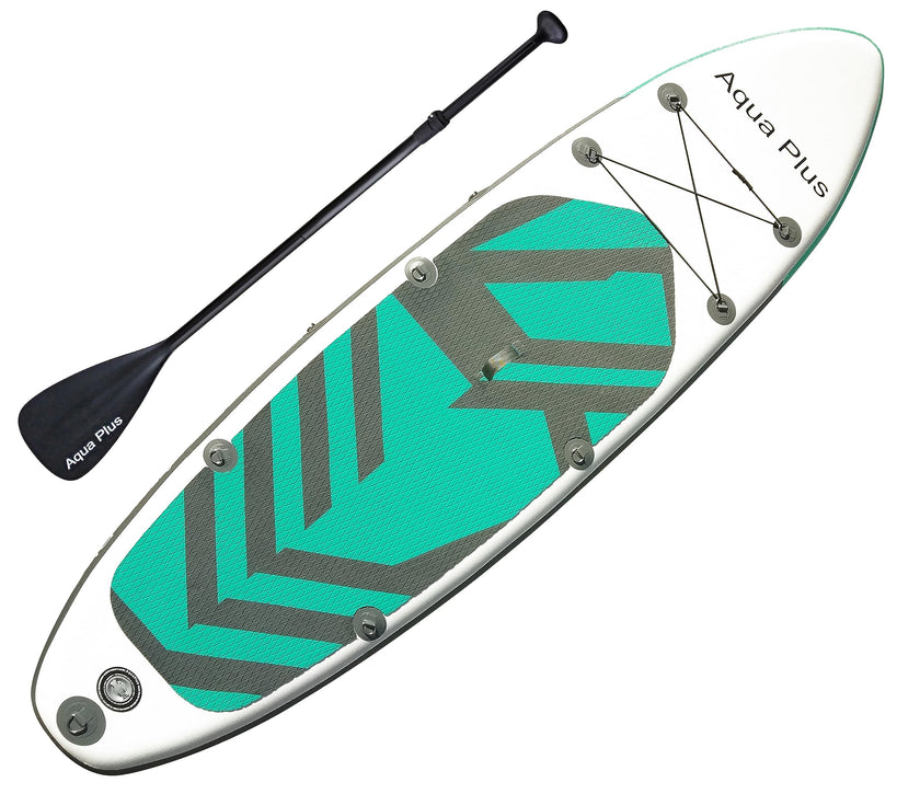 Aqua Plus 6inches Thick Inflatable SUP for All Skill Levels Stand Up Paddle Board,Paddle,Pump,ISUP Travel Backpack, Leash,Shoulder Strap,Youth,Adult Inflatable Paddle Board 🍁 All In One Marketplace Canada