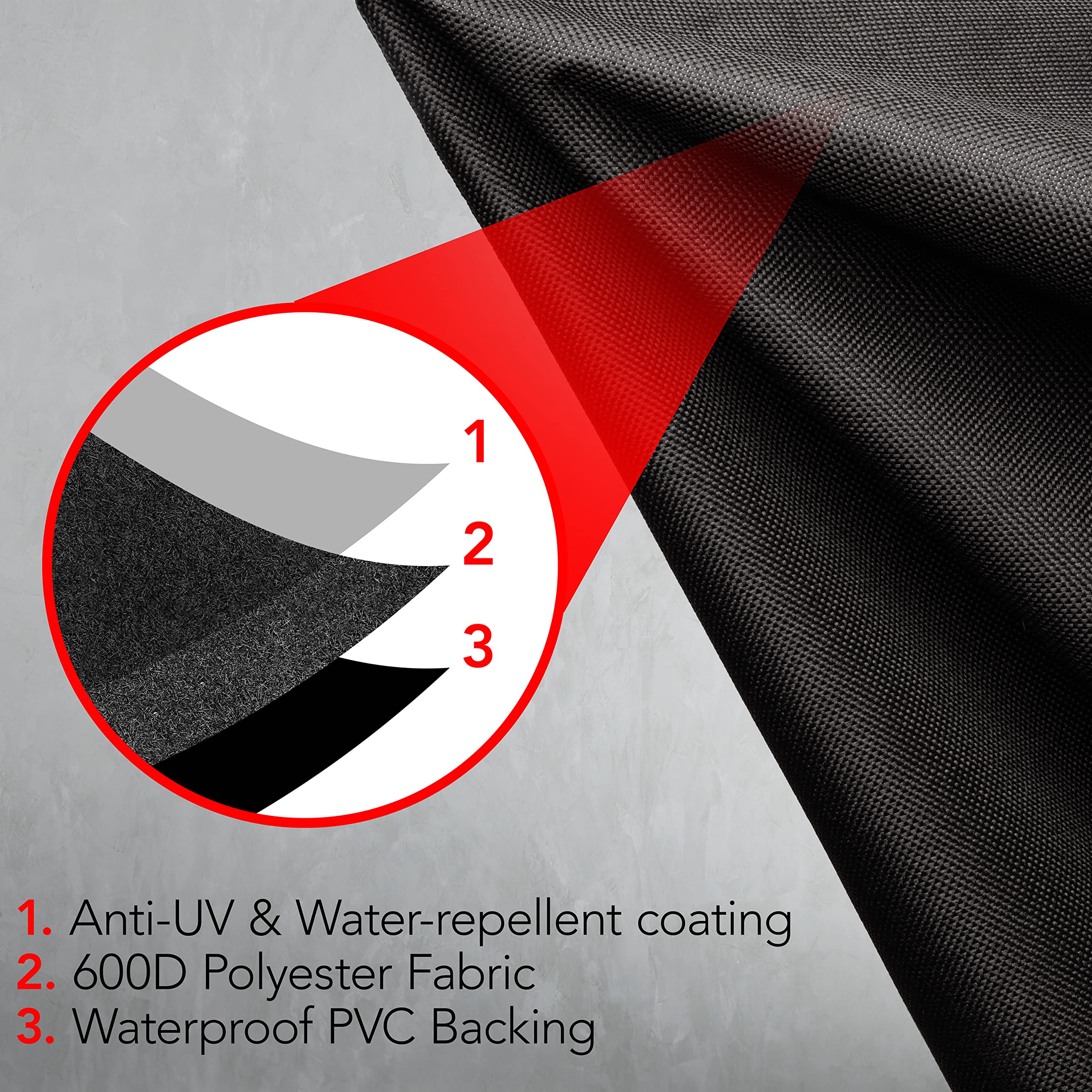 GrillTough Heavy Duty BBQ Grill Cover for Outdoor Grill, 58 Inch – Waterproof, Weather Resistant, UV & Fade Resistant with Fastening Straps – Gas Grill Cover for Weber, Genesis, Charbroil, etc. Black 🍁 All In One Marketplace Canada