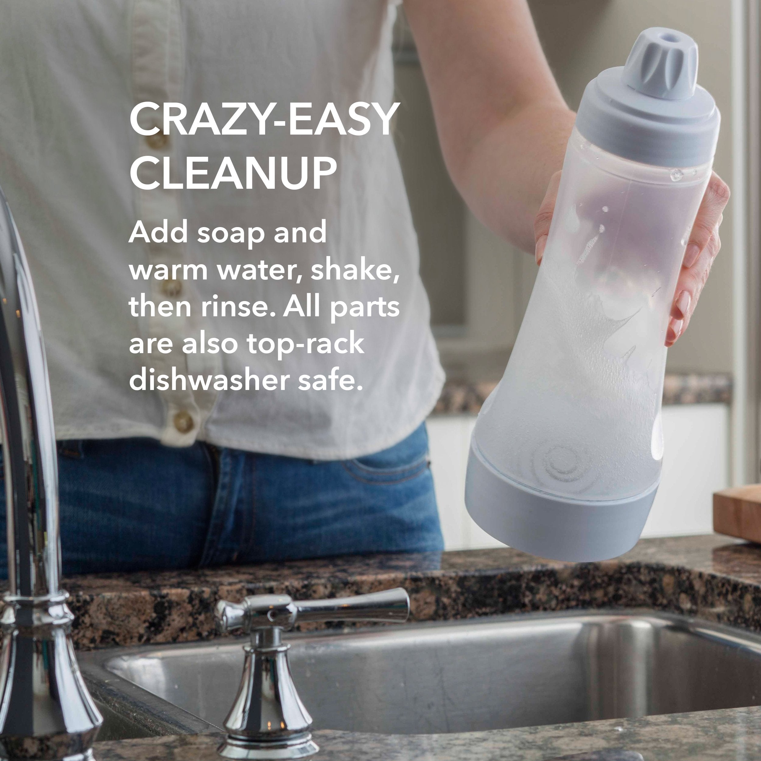 Whiskware Pancake Bottle, Batter Dispenser and Mixer with BlenderBall Wire Whisk, Durable, No-Mess, BPA Free, Dishwasher Safe, Mint 🍁 All In One Marketplace Canada
