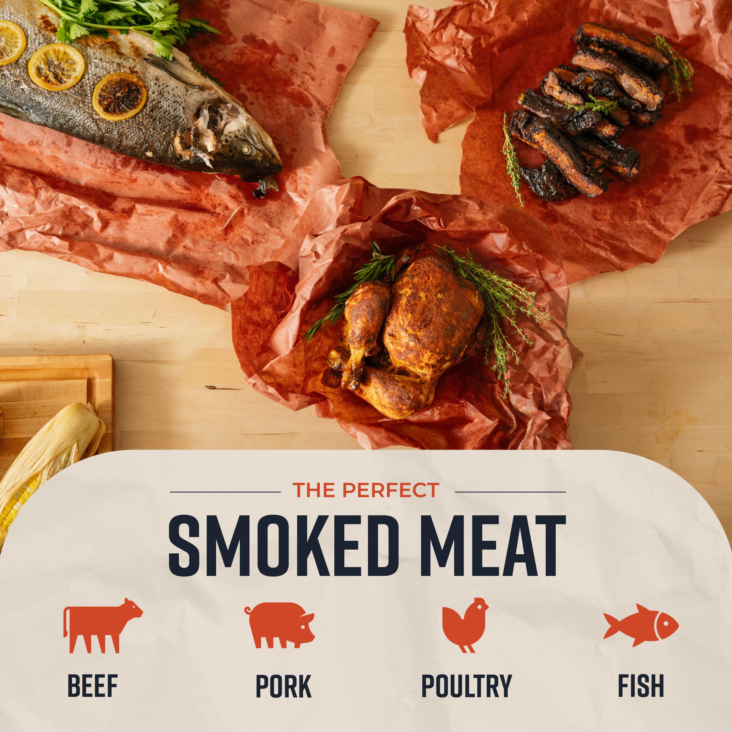 Bryco Goods Pink Butcher Paper Roll - 18 Inch x 100 Feet - Food Grade Peach Paper for Smoking & Grilling Meat, BBQ, Brisket - Unbleached Unwaxed Uncoated 🍁 All In One Marketplace Canada