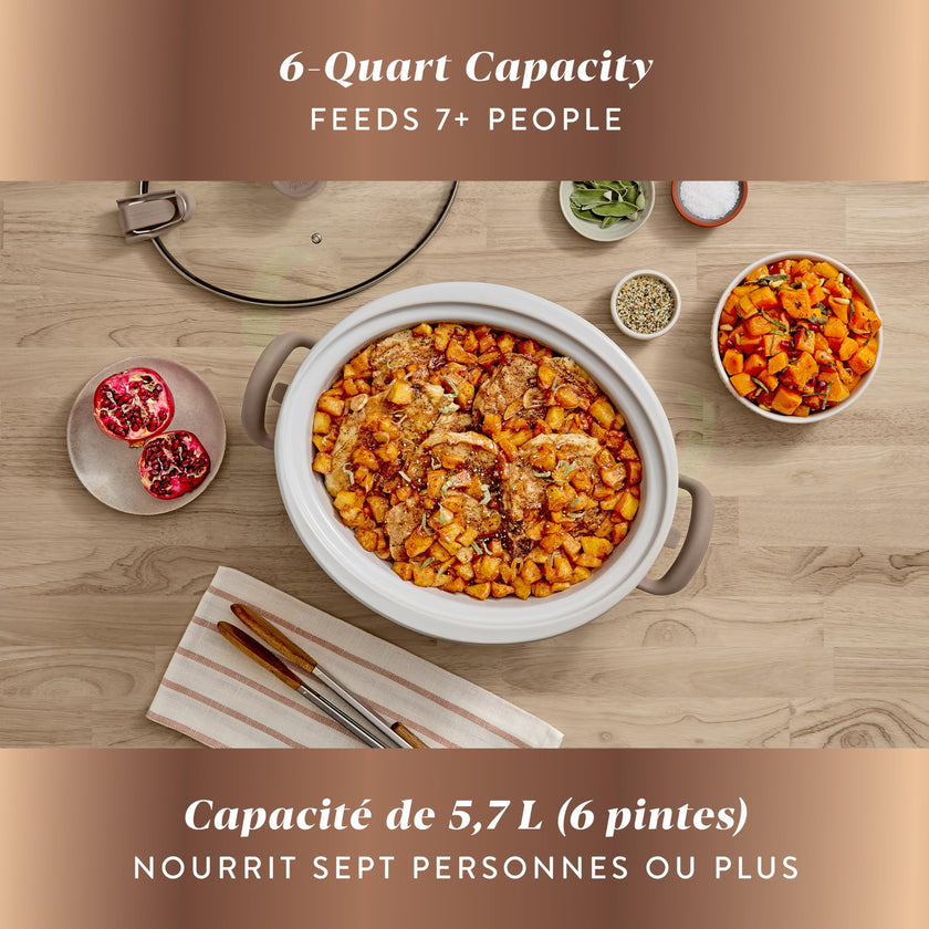 Crock-Pot Design Series 6-Quart Manual Slow Cooker, Alpaca Brown 🍁 All In One Marketplace Canada