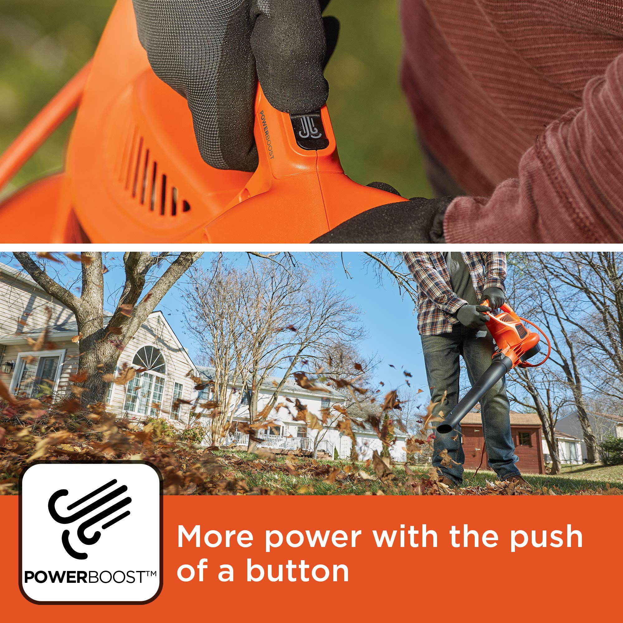 BLACK+DECKER Leaf Blower Vacuum Back Pack and Mulcher, Power Boost up to 250 MPH, 400 CFM, Corded (BEBL7000-CA) 🍁 All In One Marketplace Canada